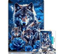 Puzzles 1000 Pieces for Adults Animal Wolves Teenager Jigsaw,Educational Games Home Decoration Birthday Present, Gifts, Wall Art (size 38x26cm)
