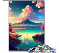 Puzzles 1000 Pieces for Adults Anime Art Landscape Jigsaw Puzzle Made of cardboard,Family Interaction & Brain Challenge, Family Activity Challenge 1000pcs(26x38cm)