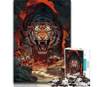 Puzzles 1000 Pieces for Adults Anime Art Tiger 1000 Pieces for Adults,Brain Intelligence Challenge Addictive Toys for Home Decoration (size 75x50cm)