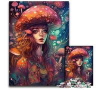 Puzzles 1000 Pieces for Adults Anime Mushroom Girl Challenging Puzzles Perfect for Teenagers Family Bonding Brain Teaser & DIY Home Decor Gift 1000 PCS(75x50cm)