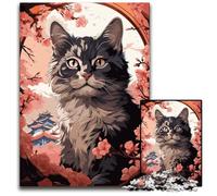 Puzzles 1000 Pieces for Adults Anime Sakura Kitty Impossible Jigsaw Puzzles for Adults Brain Teaser Game for Teenagers Perfect 1000 PCS(75x50cm)