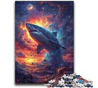 Puzzles 1000 Pieces for Adults Anime Sharks Brain Intelligence Challenge Addictive Toys Funny Gift for Ages 14+ 50x75cm
