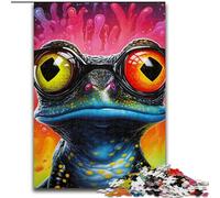 Puzzles 1000 Pieces for Adults Art Animal Frog Puzzle Interactive Family Game, Ideal, Family Activity Game (size : 26x38cm)