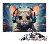 Puzzles 1000 Pieces for Adults Art Animal Mouse cardboard Jigsaw Puzzles Family Interactive Game, Craft Gift with Colorful Artwork 26X38CM/10.23x14.96inch