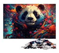 Puzzles 1000 Pieces for Adults Art Animal Panda cardboard Jigsaw Puzzles Family Interactive Game, Craft Gift with Colorful Artwork 26X38CM/10.23x14.96inch