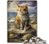 Puzzles 1000 Pieces for Adults Art Cat Suitable for Ages 14 And Up Intellectual Toy Game Educational Game for Birthday And Christmas 50x75cm