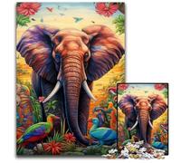 Puzzles 1000 Pieces for Adults Art Elephant Impossible Jigsaw Puzzles for Adults DIY Home Decor Gift, Brain Teaser Game 26X38CM/10.23x14.96inch