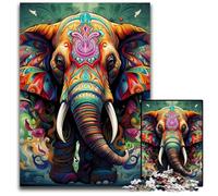 Puzzles 1000 Pieces for Adults Art Elephant Impossible Jigsaw Puzzles for Adults DIY Home Decor Gift, Brain Teaser Game 26X38CM/10.23x14.96inch