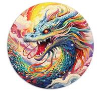 Puzzles 1000 Pieces for Adults Art Flying Dragons Paper Jigsaw Puzzles Family Activity Game for Teenagers,Challenging Brain Teaser (67.5x67.5cm)