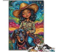 Puzzles 1000 Pieces for Adults Art Girl Made of Wood, Interactive Family Game, Suitable for Ages 14+ size 50X75CM An for Christmas Or Birthdays