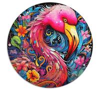 Puzzles 1000 Pieces for Adults Art Psychedelic Flamingo 1000 Piece Jigsaw Puzzles for Adults Brain Teaser,Adult Game,Family Interactive Activity (67.5x67.5cm)
