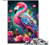 Puzzles 1000 Pieces for Adults Art Psychedelic Flamingo Puzzle Brain Teaser Game for Teenagers, for Family Game Night (size : 26x38cm)