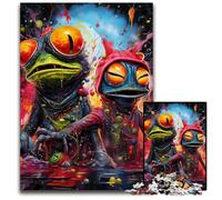 Puzzles 1000 Pieces for Adults Art Strange Frogs Jigsaw Puzzles Perfect for Family Fun, Party Games, Birthday Party Favors 50x75CM/19.68x29.52inch