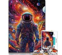 Puzzles 1000 Pieces for Adults Artistic Astronauts Jigsaw,Challenging Game Toys Wall Decoration Unique Birthday And Xmas Gifts 75x50cm
