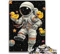 Puzzles 1000 Pieces for Adults Astronaut And Rubber Duck Puzzles for Teenagers,Relax Games Is Ideal As A Gift for The Whole Family (75x50cm)