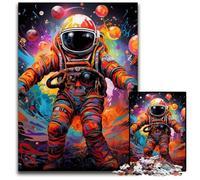 Puzzles 1000 Pieces for Adults Astronaut cardboard Jigsaw Puzzles Family Interactive Game, Craft Gift with Colorful Artwork 26X38CM/10.23x14.96inch
