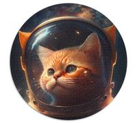 Puzzles 1000 Pieces for Adults Astronaut Cat Impossible Jigsaw Puzzles for Adults High-Difficulty Brain Teaser for Teenagers 67.5x67.5cm
