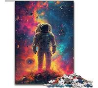 Puzzles 1000 Pieces for Adults Astronaut in The Space Made of Wood, Perfect DIY Art Decor Or Birthday Gift 50x75cm Engaging Family Game Night Activity