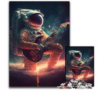 Puzzles 1000 Pieces for Adults Astronaut Playing Guitar Jigsaw Puzzles for Adults for Parents, Lovers, Friends - Age 14+ 26X38CM/10.23x14.96inch