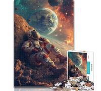 Puzzles 1000 Pieces for Adults Astronaut Puzzles for Teenagers,Fun Games Every Piece Is Unique - Challenging Family Fun Game 50x75cm