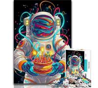 Puzzles 1000 Pieces for Adults Astronaut's Birthday Teenager Puzzles,Game Toys Every Piece Is Unique - Challenging Family Fun Game (size 75x50cm)