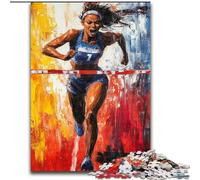 Puzzles 1000 Pieces for Adults Athlete Sprinting Made of Wood, Interactive Family Game, Suitable for Ages 14+ size 50X75CM An for Christmas Or Birthdays