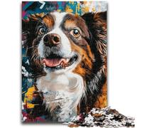 Puzzles 1000 Pieces for Adults Australian Shepherd 1000 Piece Puzzle,Learning Educational Toys Family Games Gifts for Friends And Family (38x26cm)
