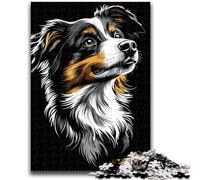 Puzzles 1000 Pieces for Adults Australian Shepherd Teenager Jigsaw,Brain Intelligence Challenge Addictive Toys for Home Decoration (26x38cm)