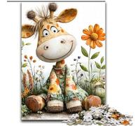 Puzzles 1000 Pieces for Adults Baby Giraffe 1000 Piece Jigsaw Puzzle Family Interaction & Fun Gift, Vibrant Abstract Design (Size 26x38cm)