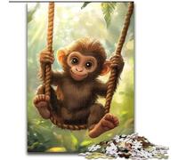 Puzzles 1000 Pieces for Adults Baby Monkey 1000 Piece Jigsaw Puzzle Family Interaction & Fun Gift, Vibrant Abstract Design (Size 50x75cm)