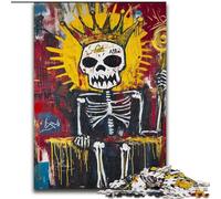 Puzzles 1000 Pieces for Adults Basquiat-style King Skull, Toys Educational Games Stress Relieving Enhance Love between Couples (Size 50x75cm)