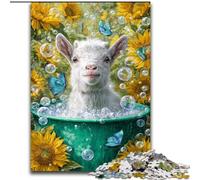 Puzzles 1000 Pieces for Adults Bathing Cow, Suitable for Ages 14 And Up Home Decor Deal As Gifts for The Whole Family (Size 50x75cm)