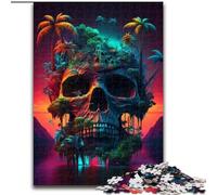 Puzzles 1000 Pieces for Adults Beach Skeleton Jigsaw Puzzles Brain Teaser Game for Teenagers, for Family Game Night (Szie 26x38 cm)