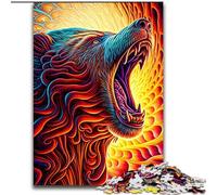 Puzzles 1000 Pieces for Adults Bear Made of Wood, Making It A Great Gift for Family Fun 50x75cm for Family Interactive Game