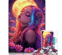 Puzzles 1000 Pieces for Adults Beautiful Anime Girl 1000 Pieces for Adults,Brain Intelligence Challenge Addictive Toys for Home Decoration (size 75x50cm)