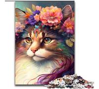 Puzzles 1000 Pieces for Adults Beautiful Cat Jigsaw Puzzles size 50x75cm Fun at Home Activities, Birthday Present, Travel Gifts