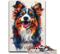 Puzzles 1000 Pieces for Adults Beautiful German Shepherd Challenging To Complete But Fun And Humorous with Matching Poster And Trivia Sheet 26x38cm
