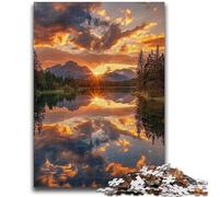 Puzzles 1000 Pieces for Adults Beautiful Mountains And Lakes Educational Family Game Is Ideal As Gifts for The Whole Family for 14+ 26x38cm