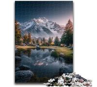 Puzzles 1000 Pieces for Adults Beautiful Mountains And Lakes, Family Game Stress Reliever Difficult Challenge Enhance Love between Couples 26X38CM
