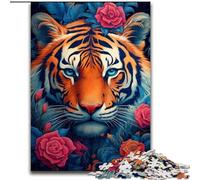 Puzzles 1000 Pieces for Adults Beautiful Tiger Made of Wood, Making It A Great Gift for Family Fun 50x75cm for Home Decor, Brain Training