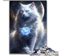 Puzzles 1000 Pieces for Adults Beautiful Wolf Made of Wood, Interactive Family Game, Suitable for Ages 14+ 50x75cm An for Christmas Or Birthdays