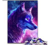 Puzzles 1000 Pieces for Adults Beautiful Wolf Made of Wood, Making It A Great Gift for Family Fun 50x75cm for Home Decor, Brain Training