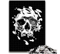 Puzzles 1000 Pieces for Adults Black And White Skull Adult Puzzles,learning Educational for Is Ideal As A Gift for The Whole Family (26x38cm)