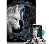 Puzzles 1000 Pieces for Adults Black And White Wolf 1000 Pieces for Teenagers,is Ideal As Gifts for The Whole Family for Age 14 (size 75x50cm)