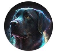 Puzzles 1000 Pieces for Adults Black Labrador Retriever 1000Pc Adults Round Jigsaw Puzzle Perfect for Family Gatherings, Birthdays, Holidays (Size 67.5x67.5cm)