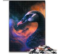 Puzzles 1000 Pieces for Adults Black Swan Nebula Made of Wood, with Family Interactive Game, for Ages 14+ 50x75cm An for Christmas Or Birthdays