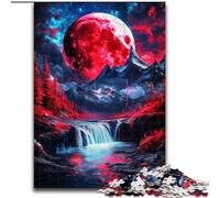 Puzzles 1000 Pieces for Adults Blood Moon, for Ages 14 And over Each Piece Is Unique - Fun And Challenging Game for The Whole Family Good Gift (size 26x38cm)