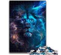 Puzzles 1000 Pieces for Adults Blue Celestial Lion Relax Games Educational Game for Birthday, Chrismas for And Age 14 Years Up 26x38cm