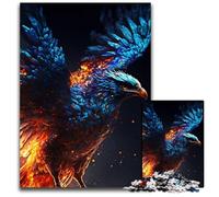 Puzzles 1000 Pieces for Adults Blue Phoenix Jigsaw Puzzles Challenging Brain Teaser Family Activity Home Decor 1000 PCS(75x50cm)