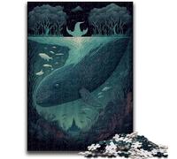 Puzzles 1000 Pieces for Adults Blue Whale Fantasy Relax Games Educational Game for Birthday, Chrismas for And Age 14 Years Up 26x38cm